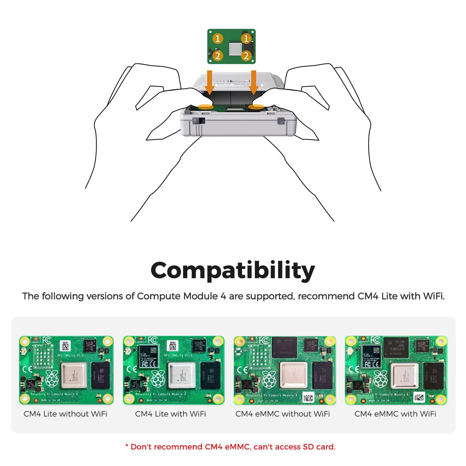 RetroFlag GPi Case 2 para Raspberry Pi CM4 com base de