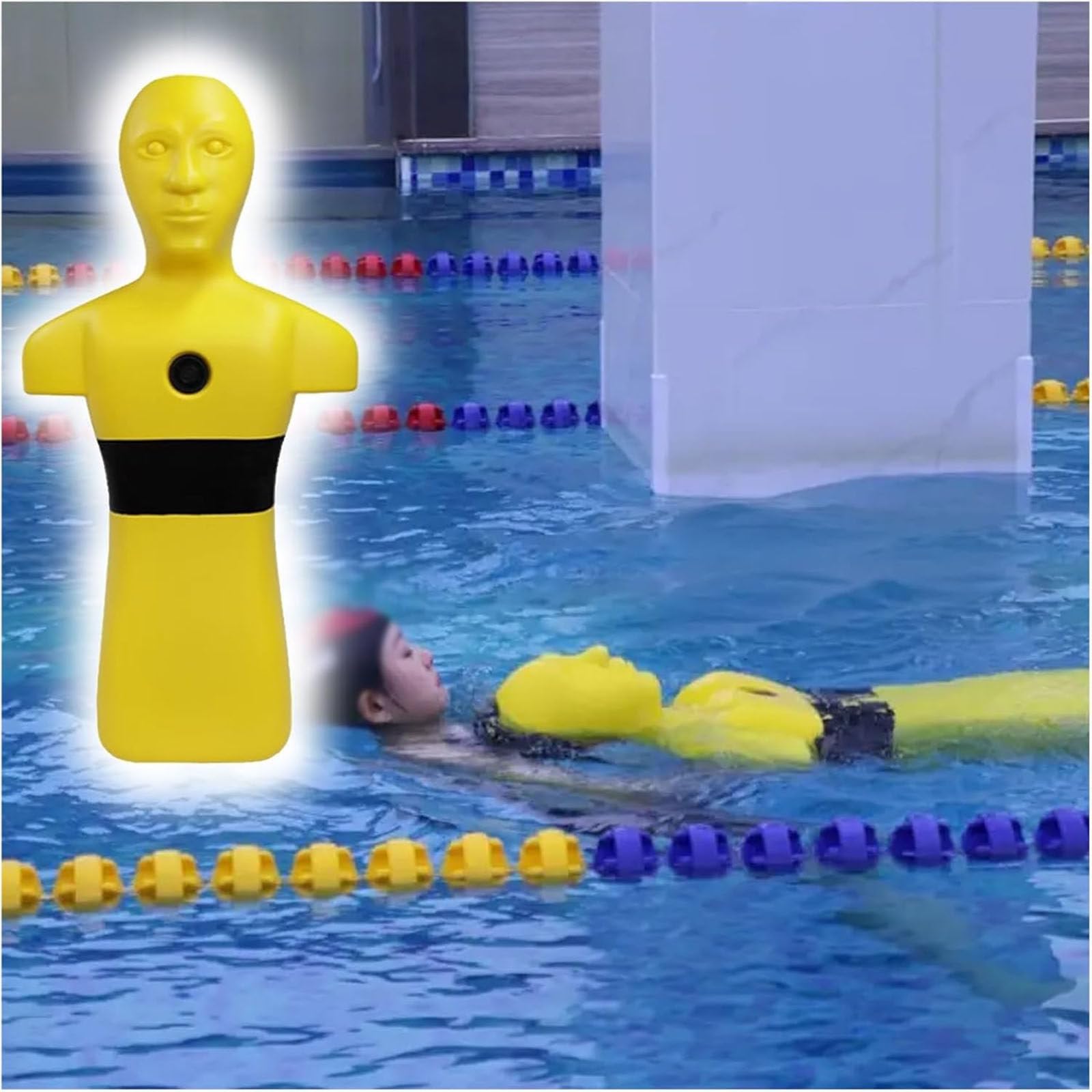 Manichino per salvataggio in acqua, modello di allenamento salvavita con 3 fori di iniezione dell'acqua per salvataggio pesante