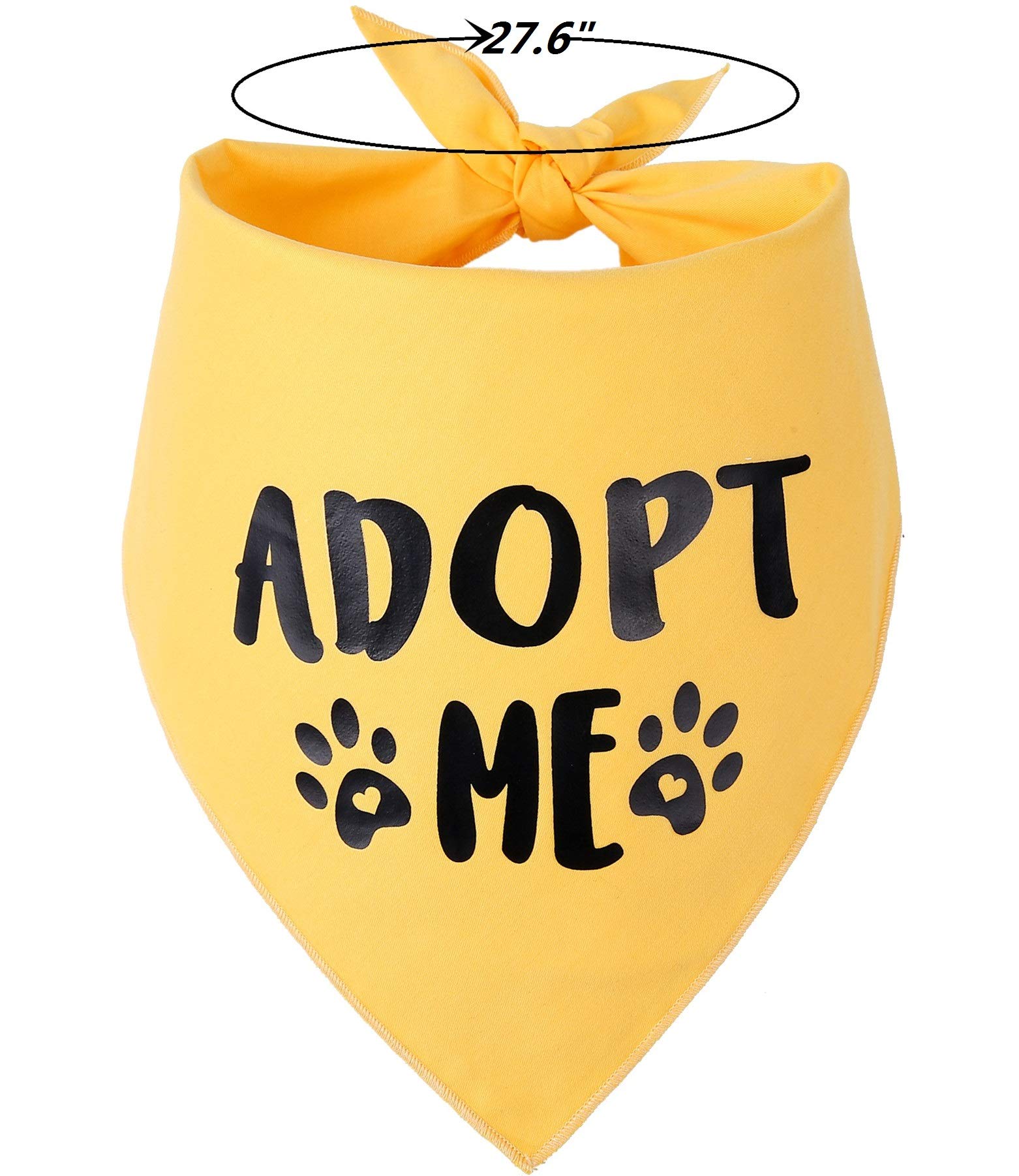 Adopt Me Halstuch, 3 Stück, für Hunde: Baumwolle, Einfarbig, Multiple Colors (Yellow, Orange, Green), Medium (69.8 x 48.3 cm)