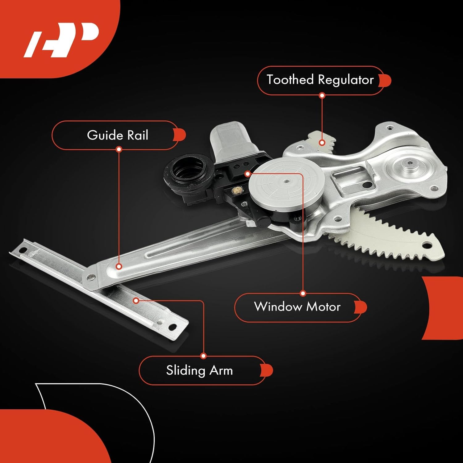 A-Premium Rear Left Driver Side Electric Power Window Regulator with Motor Compatible with Nissan Kicks 2018-2024