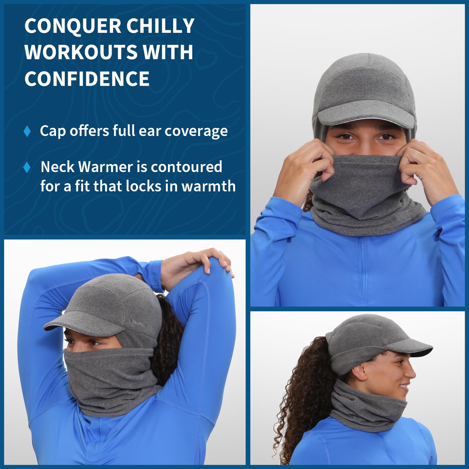 TrailHeads Damen Trailblazer Adventure Pferdeschwanzmütze und Microfleece Halswärmer Geschenkset