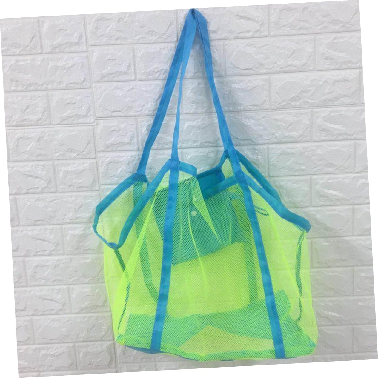 Veemoon Beach Toy Bag Mesh Storage Bag Large Mesh Tote for Boys and Girls Foldable Beach Bags Container