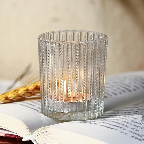 Miniatura 5 de Capaniel 12 portavelas votivas de cristal, portavelas para centro de mesa, candelabros transparentes para decoración de bodas, cumpleaños,