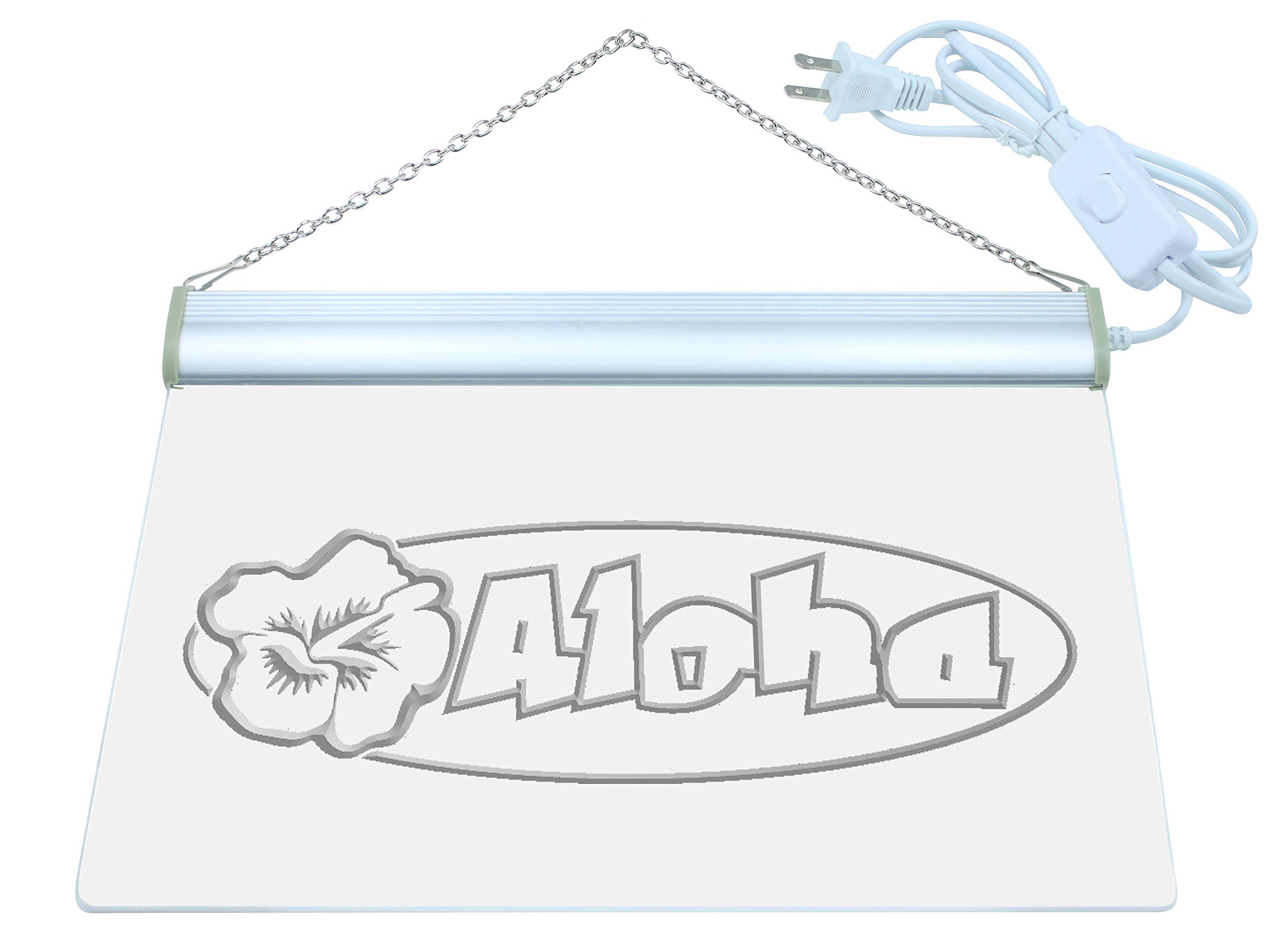 ADVPRO Aloha Hibiscus Surf Bar Beer LED Neon Sign Red 12 x 8.5 Inches st4s32-s100-r