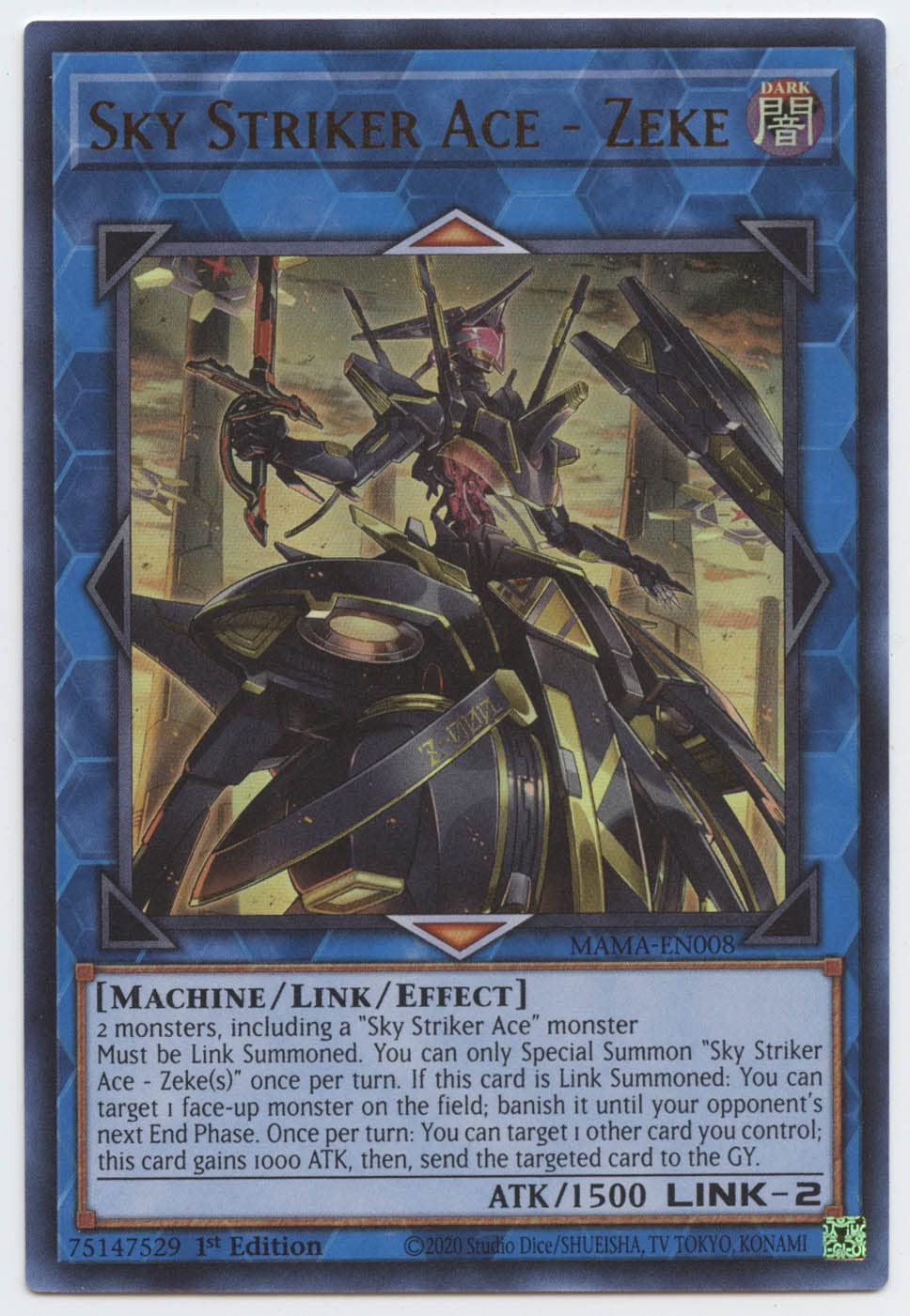 Amazon.com: Sky Striker Ace - Zeke - MAMA-EN008 - Ultra Rare - 1st