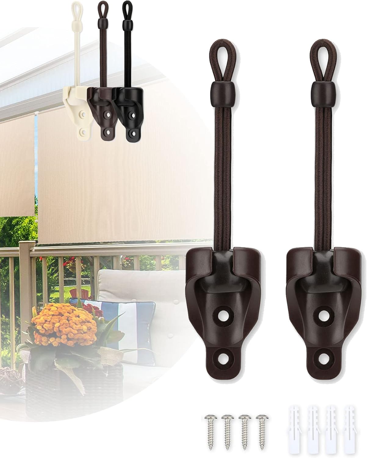 IVYSUN Universal Sun Shade Replacement Parts Bungee Tie Downs,Shade Tie