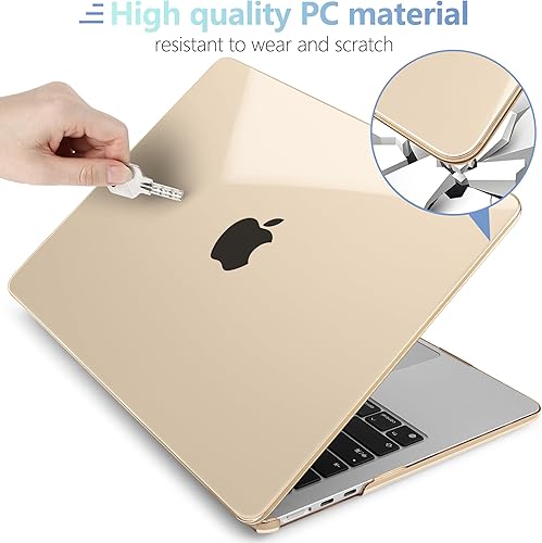 Miniatura 4 de MEEgoodo Funda transparente para MacBook Air de 15 pulgadas lanzada en 2023 A2941 con chip M2, funda rígida para laptop con cubierta para teclado y