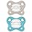 Chicco PhysioForma Dual Soft Orthodontic Pacifier, 6-16m | 100% Soft Silicone | Supports Breathing & Oral Development | One-Piece Design | Flex-Shield | Sterilizing Case | BPA Free | Grey/Marine, 2pk
