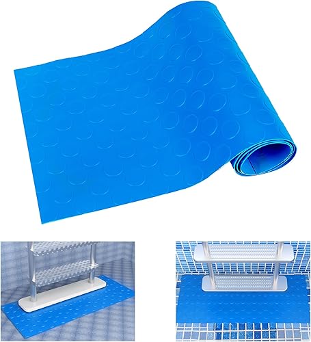 DECOHS Tapete para escalera de piscina, 9 x 36 pulgadas, antideslizante, tapete protector para escalera de piscina para piscinas sobre el suelo,