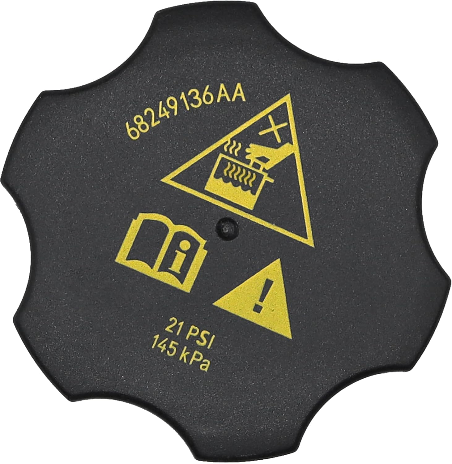 Radiator Coolant Reservoir Recovery Cap Compatible with 2013-2021 Ram 1500 2500 3500 4500 5500 for Chrysler for Dodge for Jeep Compass Cherokee Renegade Grand Cherokee Durango Replace 68442532AA