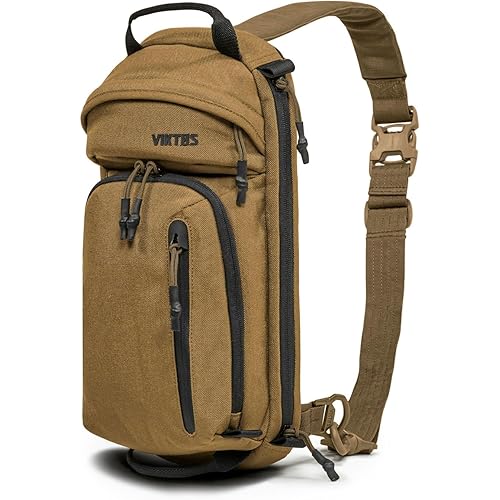 VIKTOS Upscale3 Tactical Slingbag | Durable Water-Resistant Bag with Ambidextrous Shoulder Strap for Concealed Carry & EDC, Coyote