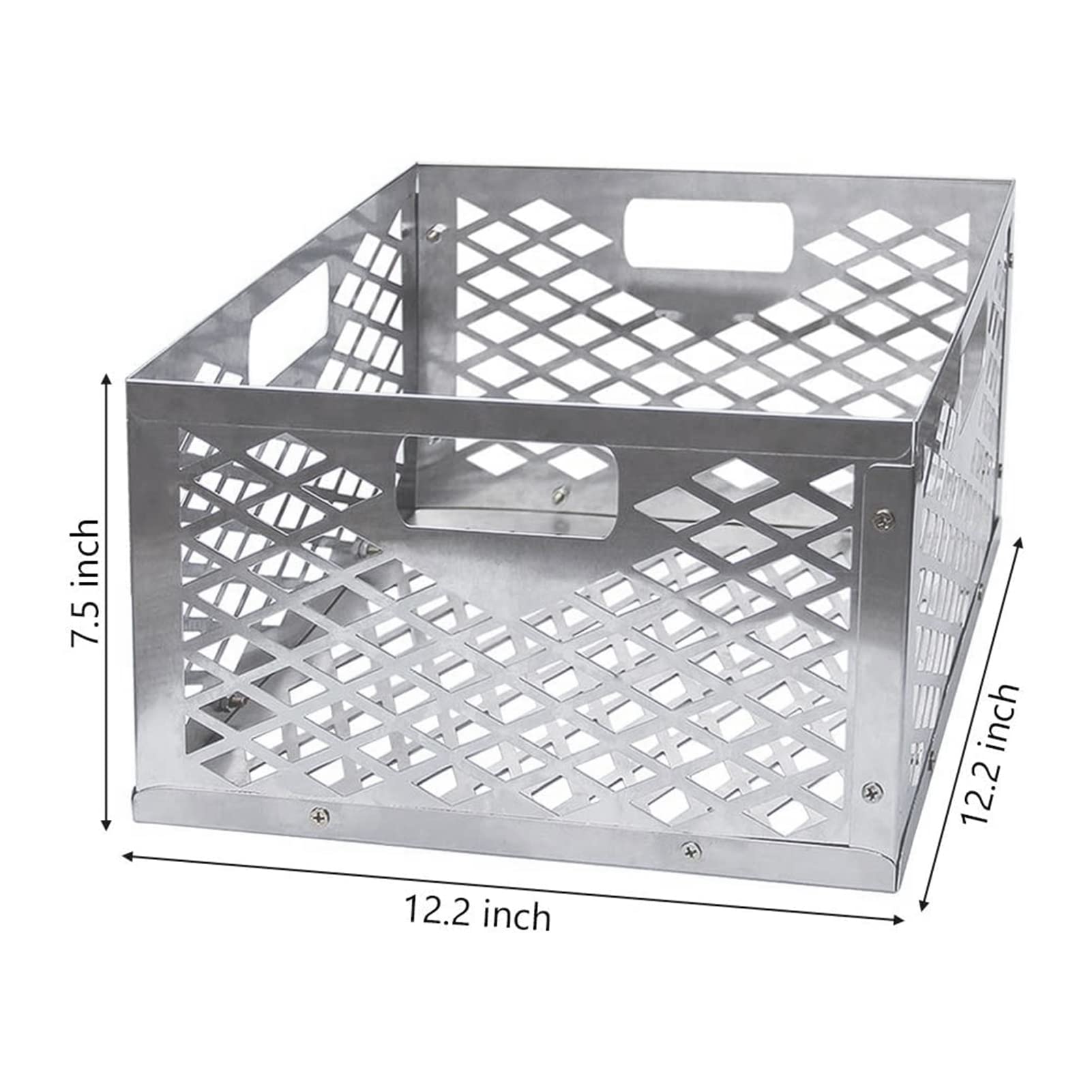 Cestino Carbone Oklahoma Joe | Acciaio Inox | Con Manico | Per Griglie Offset | 31x31x20 Cm - Foto 3
