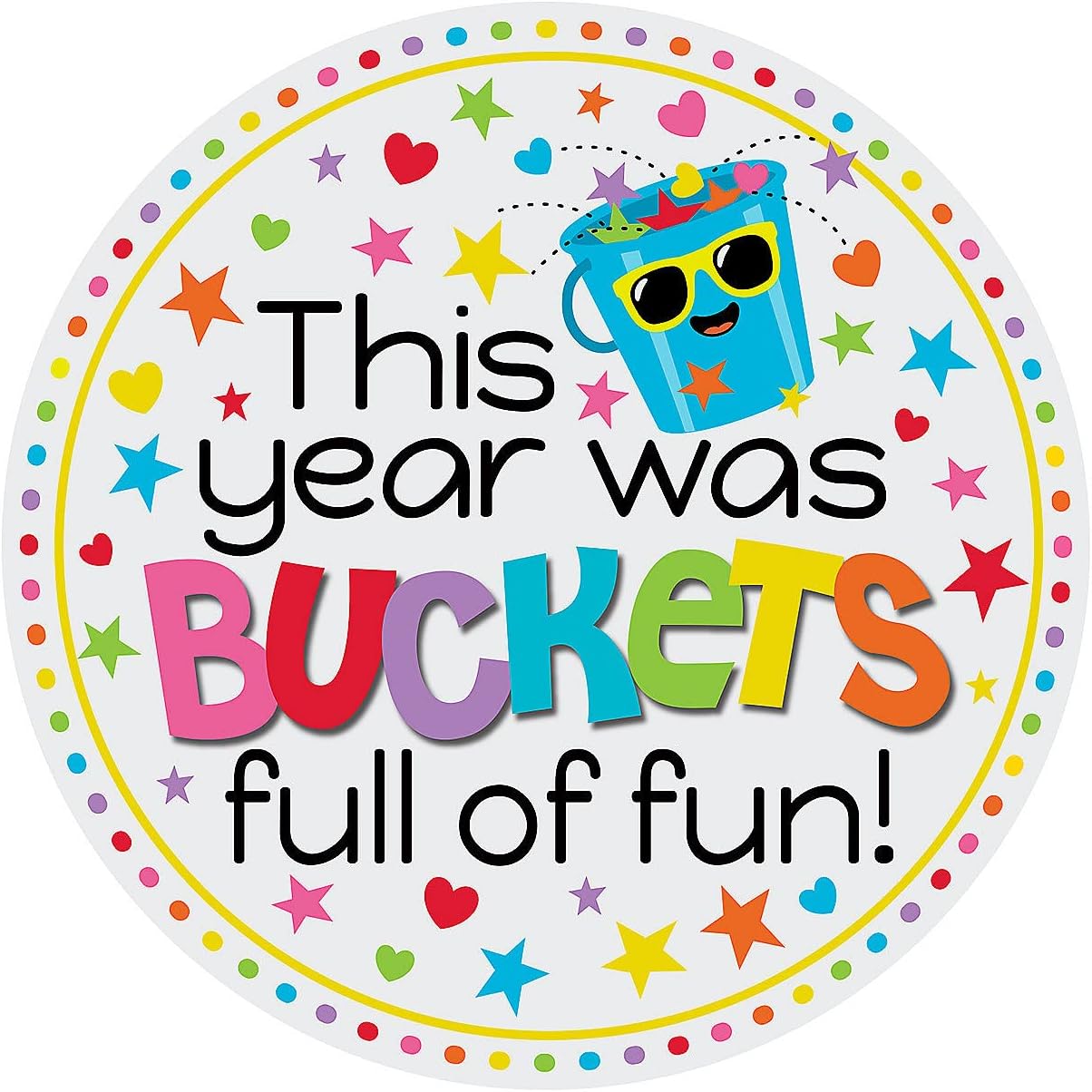 Buckets of Fun End of Year Stickers 12 Pieces Toys & Games