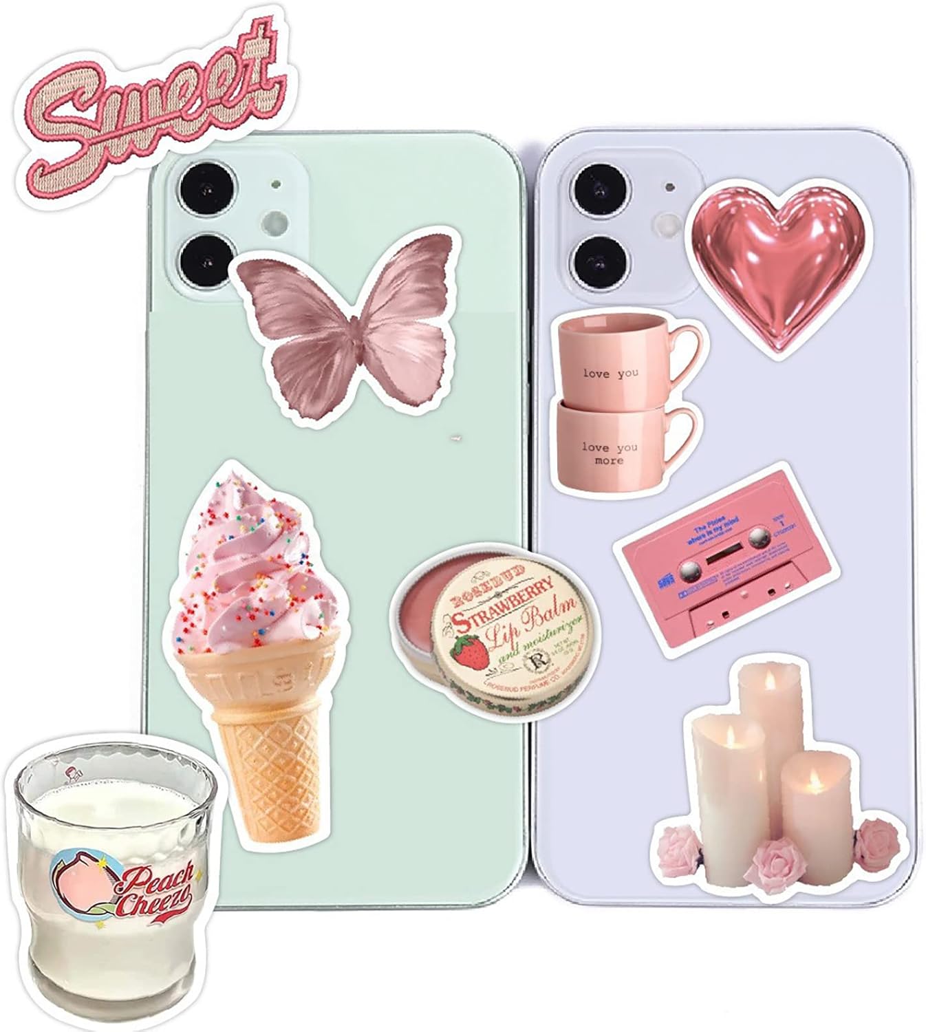 70枚 韓国ステッカー セット 可愛い ピンクシール おしゃれ 女の子ステッカー防水 ステッカーDIYスーツケースステッカー スノーボード、スーツケース、ギター、車 バイク 、ヘルメット、パソコン 携帯ノート ステッカー