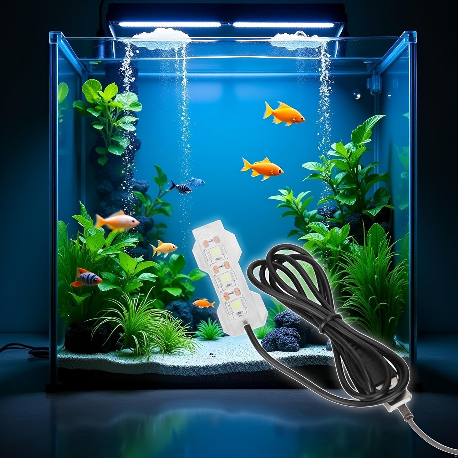 Rzcin 2Pcs Blue Light Small Aquarium Led Light - Image 2