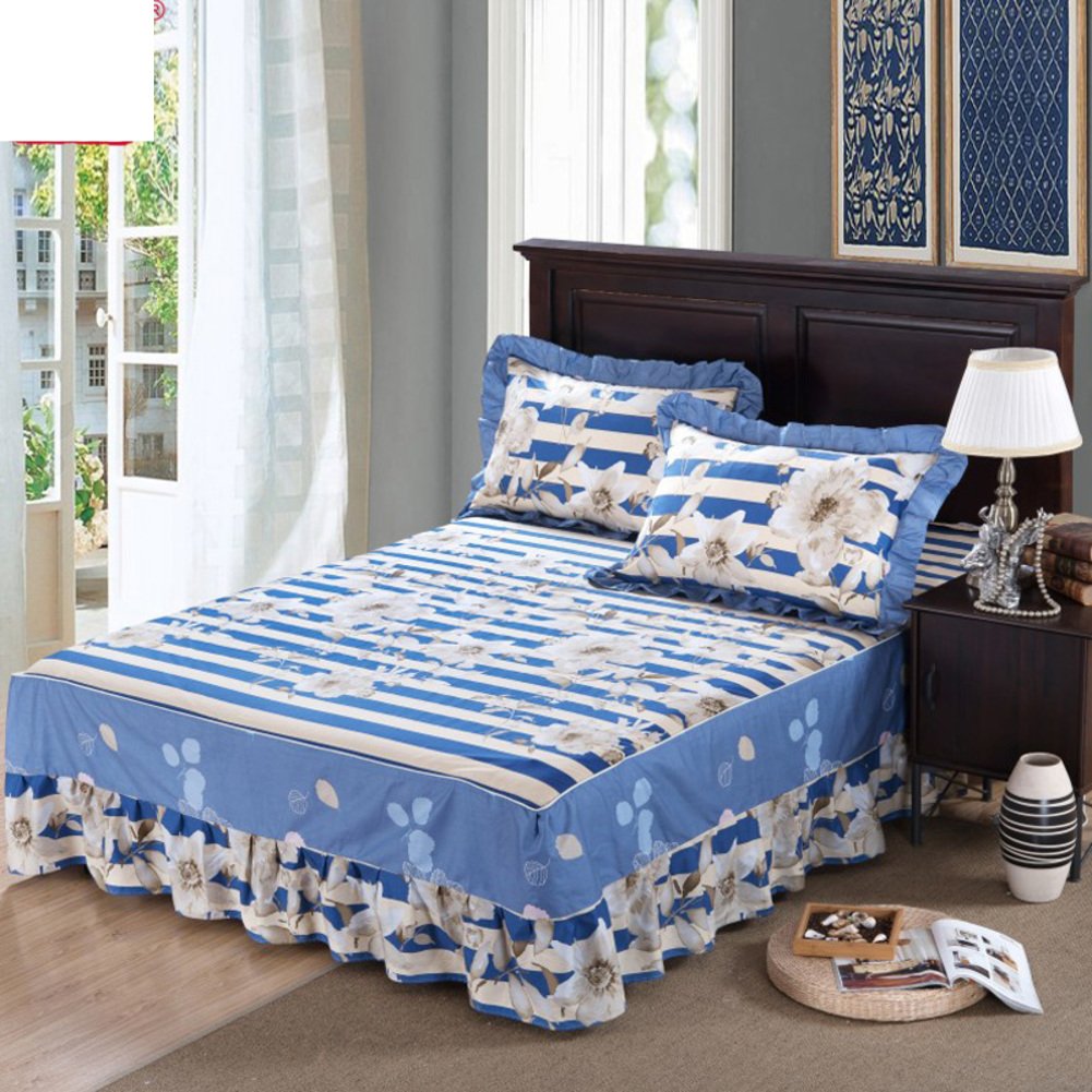 Jupe de lit en coton monobloc pour masquer le sommier et éviter les draps qui glissent