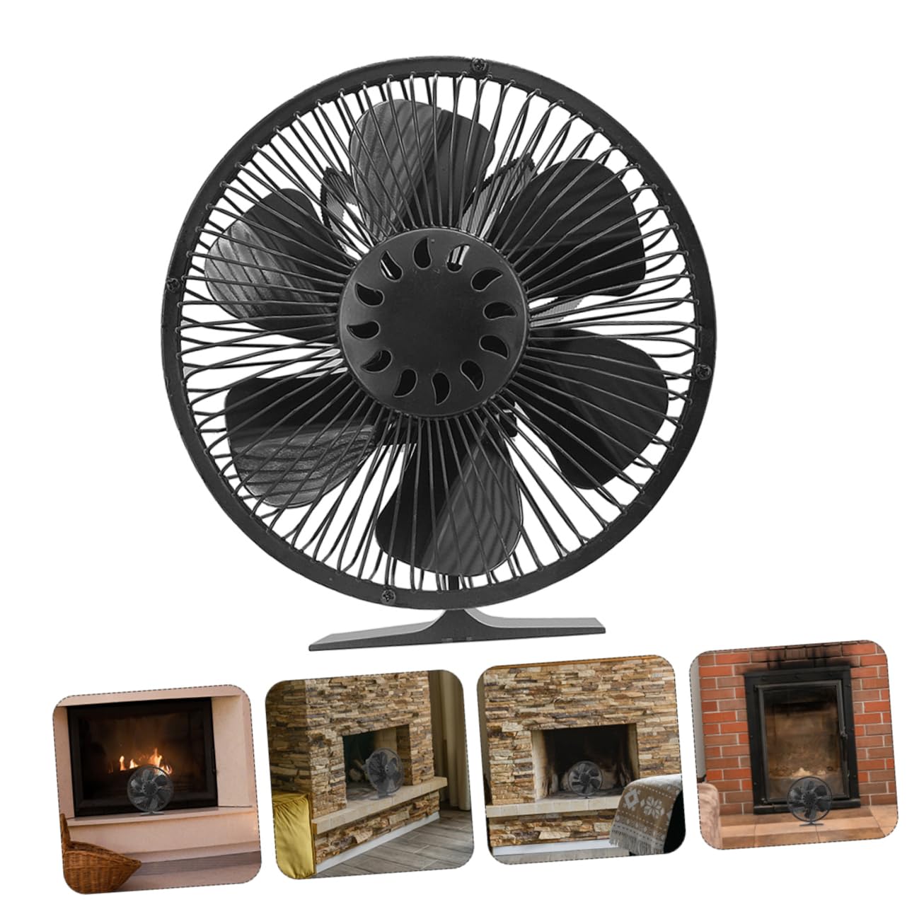 Amosfun Kaminofenventilator Wärmebetriebener Ofenventilator Für Kamin Energieeffizient Und Sicher