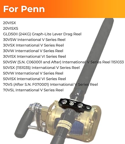 Miniatura 7 de Carrete de pesca Abrazadera de caña de pescar Carretes de pesca Piezas para Penn 20 30 50 70 International V VI Series Reel Rod Clamp Mount Aleación
