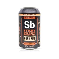 Vista 1 de Spiceology & Derek Wolf - Sticky Bourbon Brown Ale - Condimentos secos para barbacoa con infusión de cerveza, especias y sazonadores - Usar