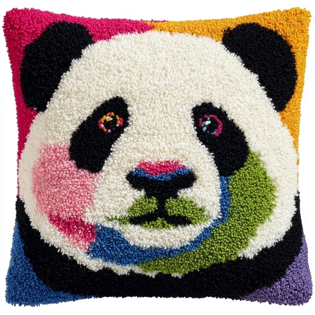 AxiangziK Latch Hook Cushion Kits for Adults,Cute Panda