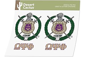 2-Pack Greek Letter Crest Window Decals