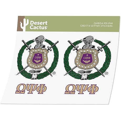 2-Pack Greek Letter Crest Window Decals