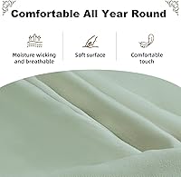 Vista 6 de Funda para Futón de Suelo Tamaño Twin 82" L x 41" A Funda de Colchón de Futón de Suelo Japonés Funda para Esteras Tatami Lavable Verde