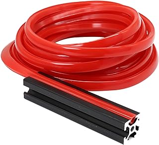 BLCCLOY 6 Meters 2020 Series 1010 10 Series Aluminum Extrusion 6mm Aluminum Profile Slot Cover Flat Seal for 6mm Slot Seal Strip 20mm x 20mm and 1" x 1" Aluminum Extrusion Rail-Red