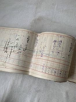 Amazon.co.jp: 旧家蔵出し品 古い帳簿 大福帳帳面和紙古文書記録