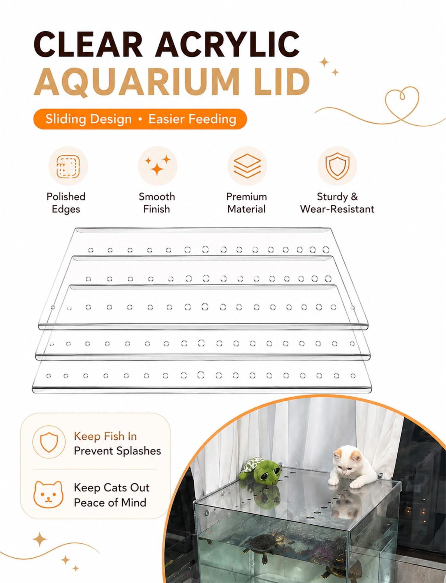 Tapa acrílica para acuario