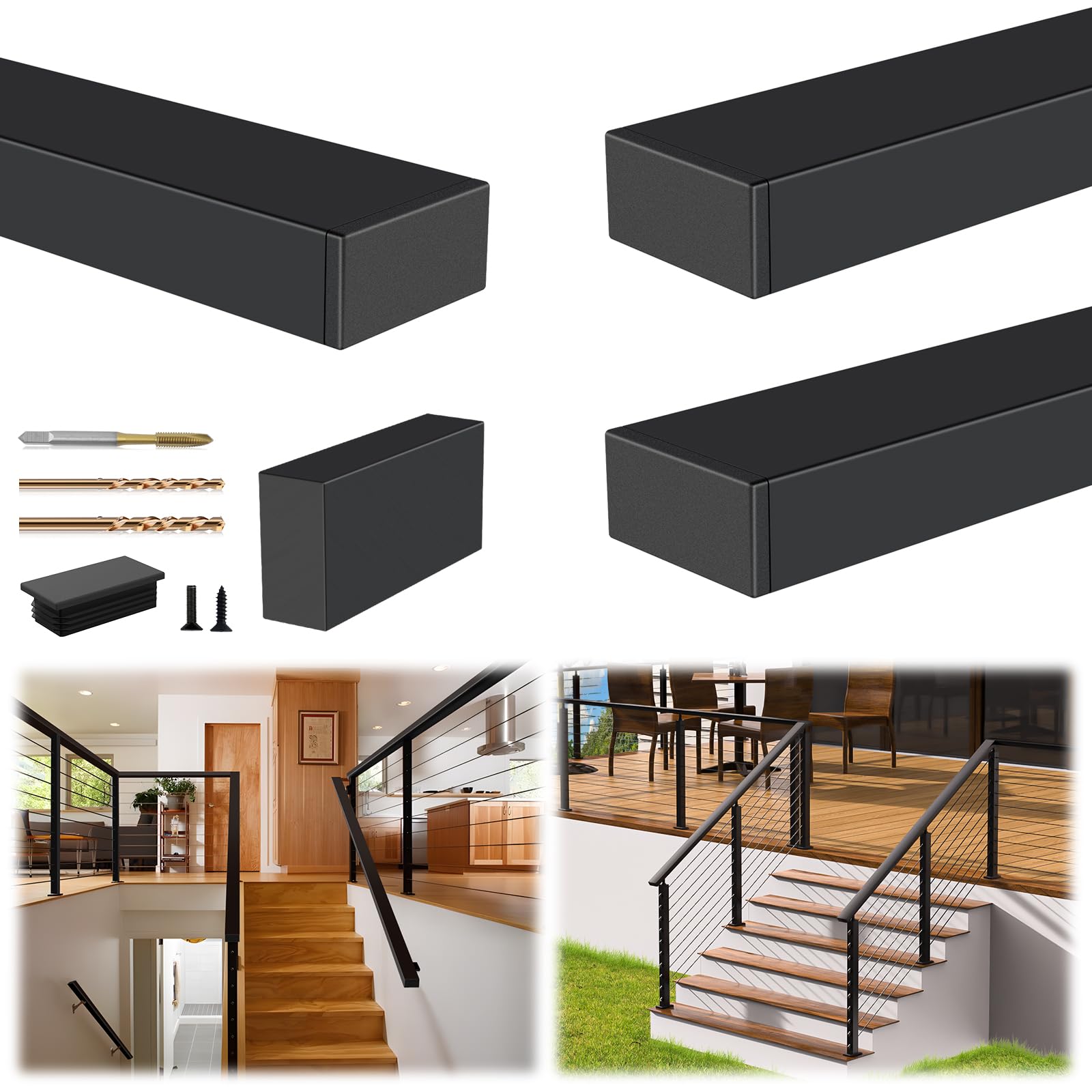 Zylorix 6'6" Stainless Steel Handrail - Durable & Stylish -16 Zylorix 6'6" Stainless Steel Handrail - Durable & Stylish -16