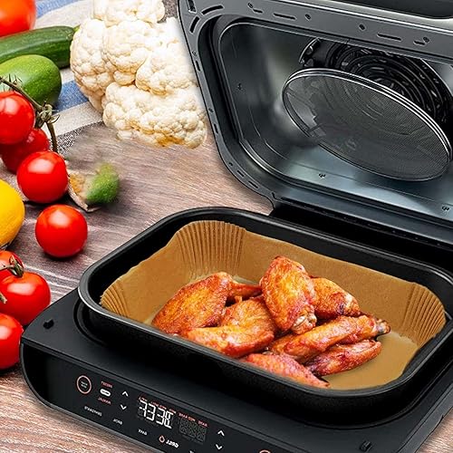 Miniatura 6 de Forros para hornear para freidora de aire Ninja Foodi DualZone 2 cestas DZ201, DZ401, FG551 Foodi Smart XL 6 en 1 parrilla interior, accesorios para