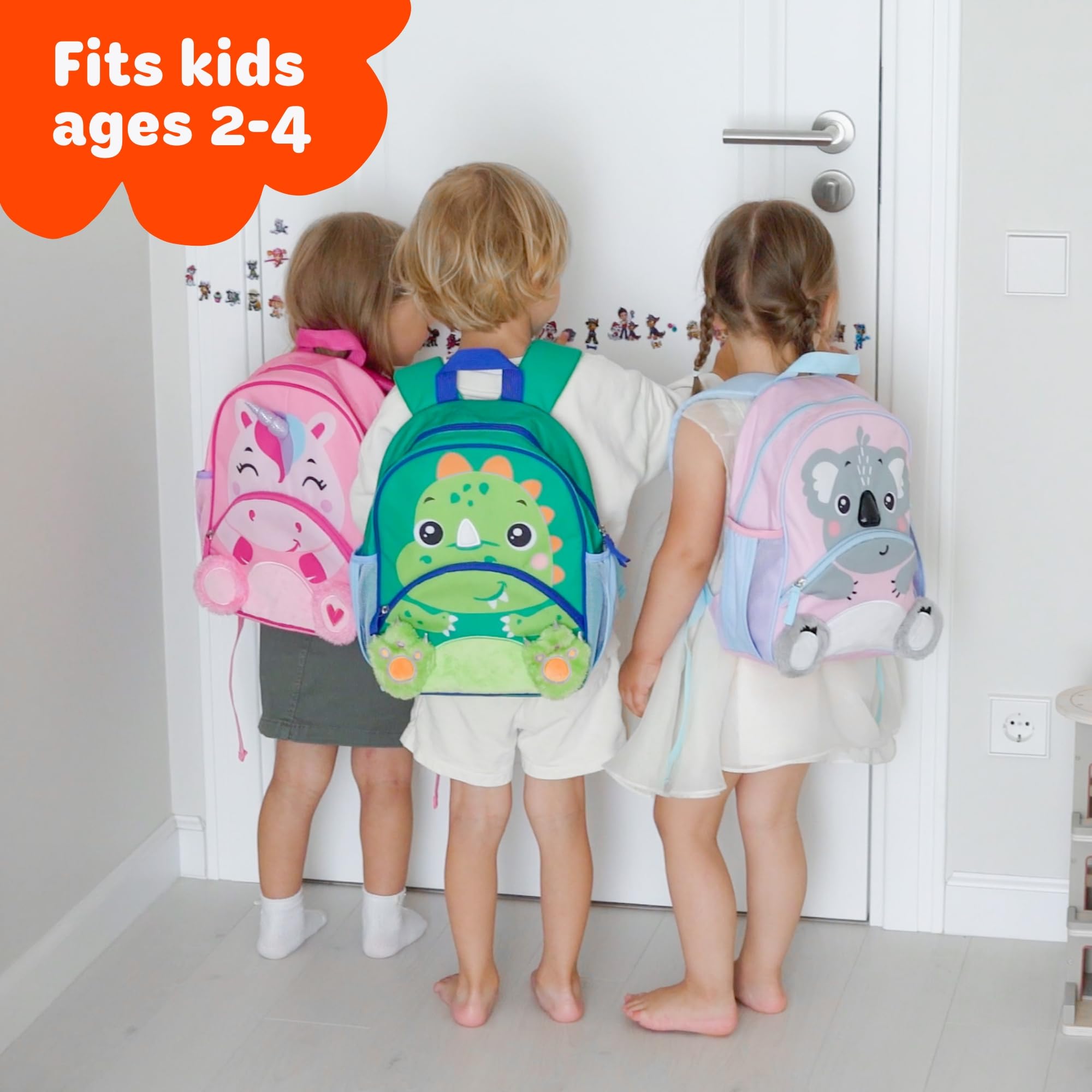 Move2Play, zaino per bambini, taglia per bambini, scuola elementare, scuola materna, progettato per ragazzi e ragazze dai 4 anni in su