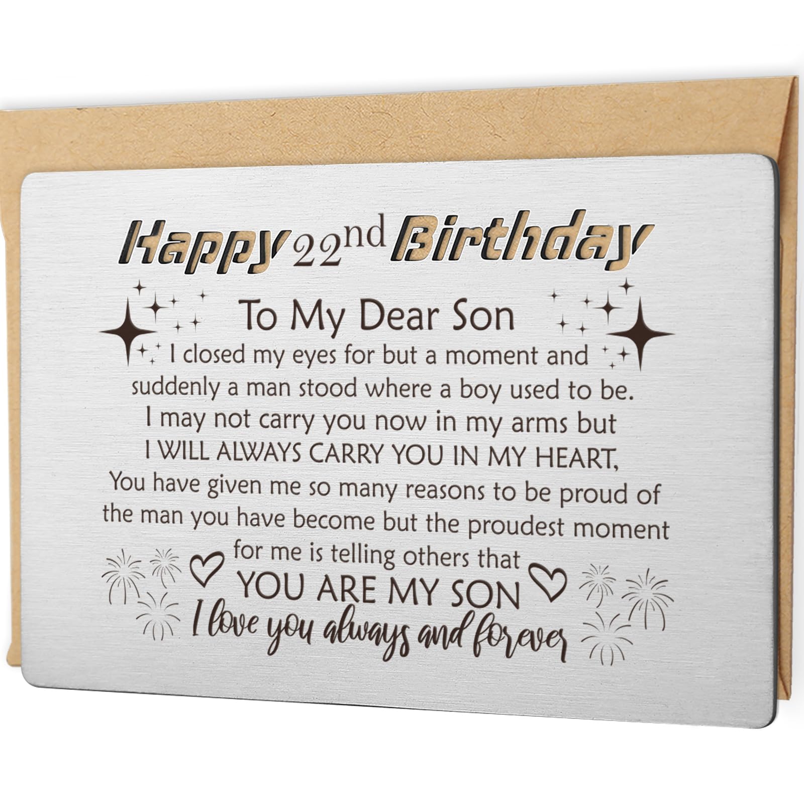 Amazon | YODOCAMP 22歳の誕生日カード 息子用 Happy 22歳の誕生日