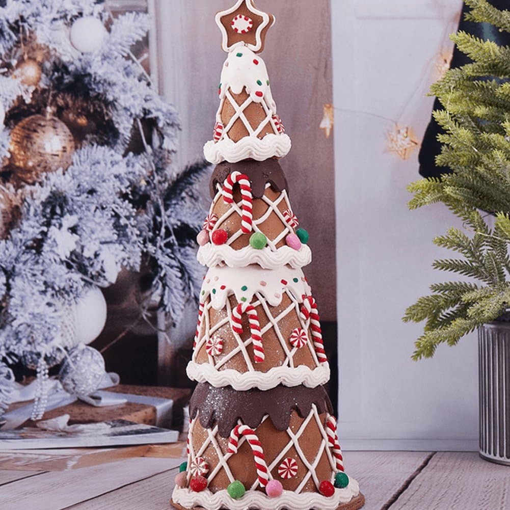 Décoration De Table d'arbre De Noël, 1 Pièce, Fondant, Chocolat, Canne À Bonbons, Décorations d'arbre De Noël, Décoration De Dessus De Table De Noël, Pièce Maîtresse