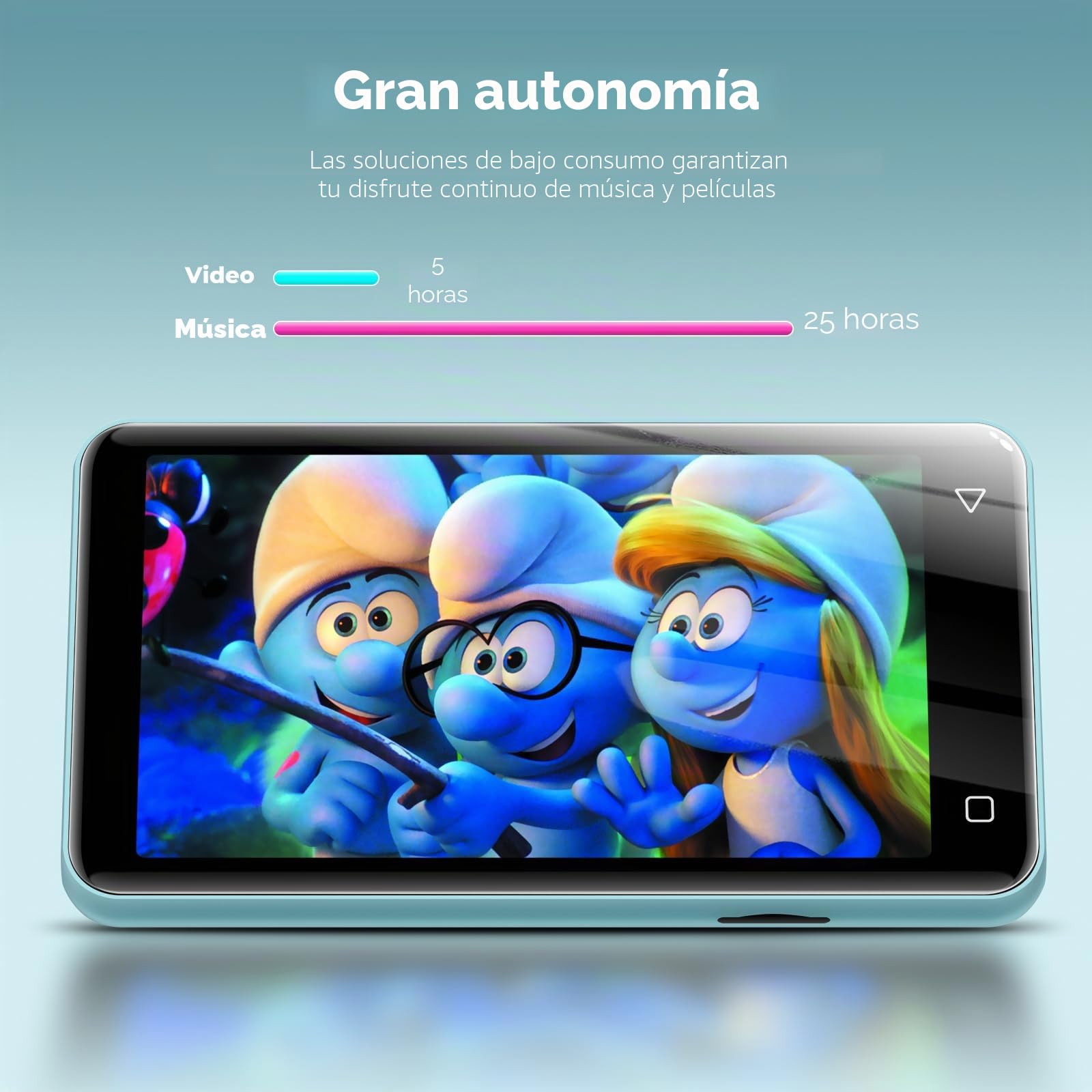 innioasis Reproductor MP3 de 80 GB con Bluetooth y wifi, reproductor de MP3 para niños con Spotify, Spotify Kids, Pandora, Audible, reproductor de música con pantalla táctil de 4 pulgadas con