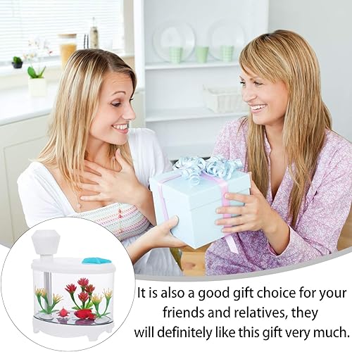Miniatura 4 de Healifty Humidificador USB creativo tanque de peces planta difusor de aceite esencial hogar mini humidificador de aire luz nocturna para regalos