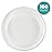 PLASTICPRO 7 inch Round Plastic Plates Microwaveable, Disposable, White, Dinnerware 100 Count