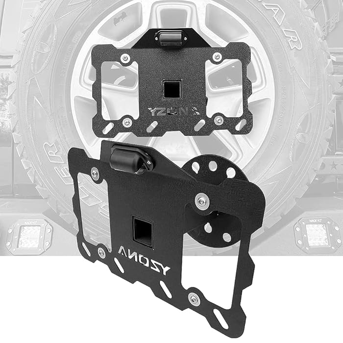 Buy SUORTO Jeep License Plate Holder with LED Spare Tire License Plate
