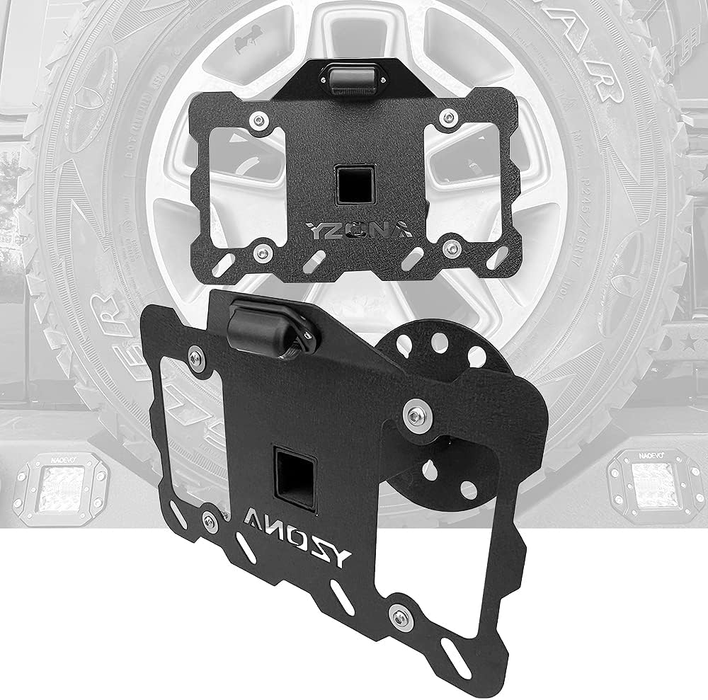 HPC Hummer H2 License Plate Relocation Bracket with Light