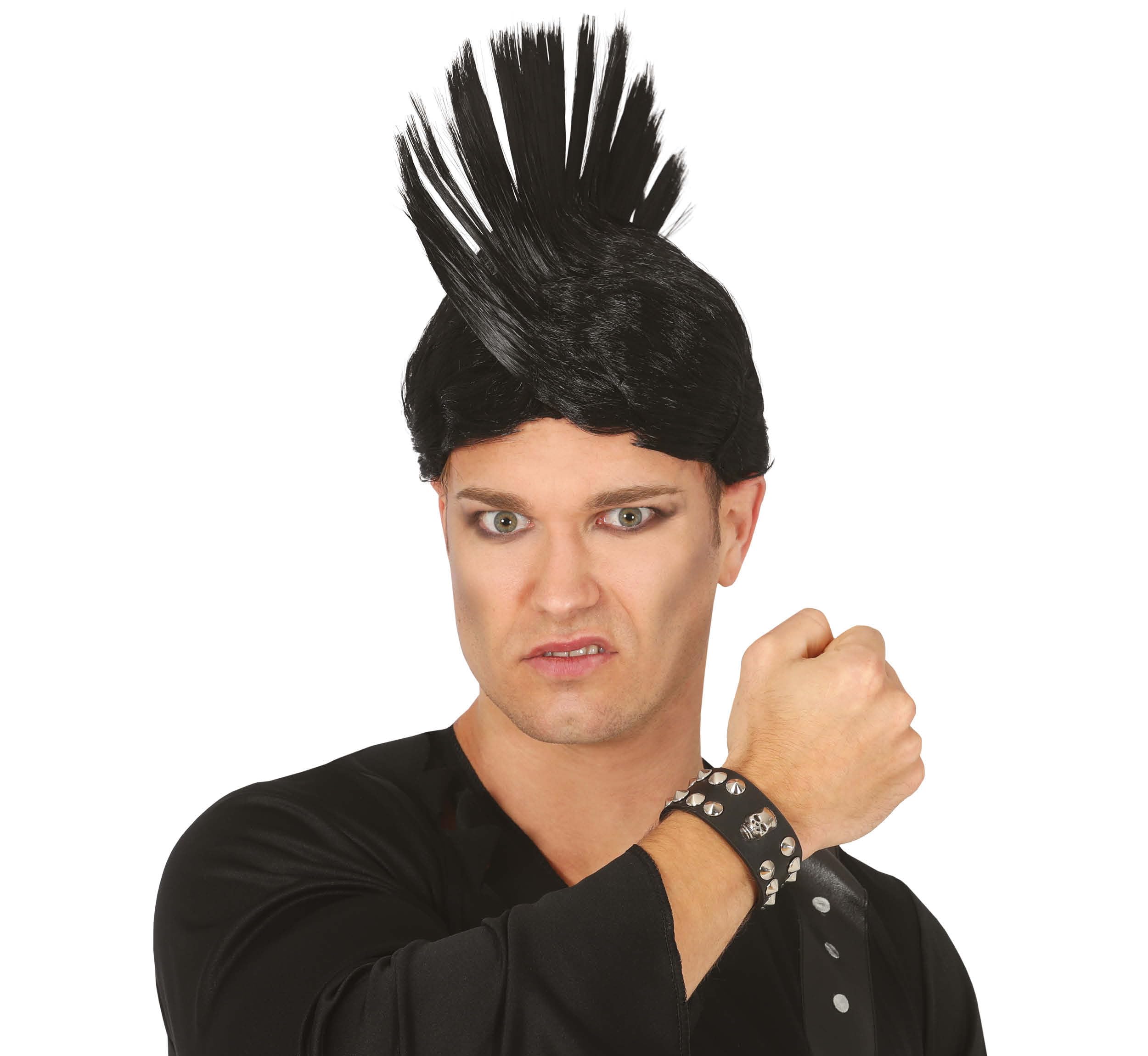 Fiestas Guirca Negro Muñequera Calavera Simil Cuero