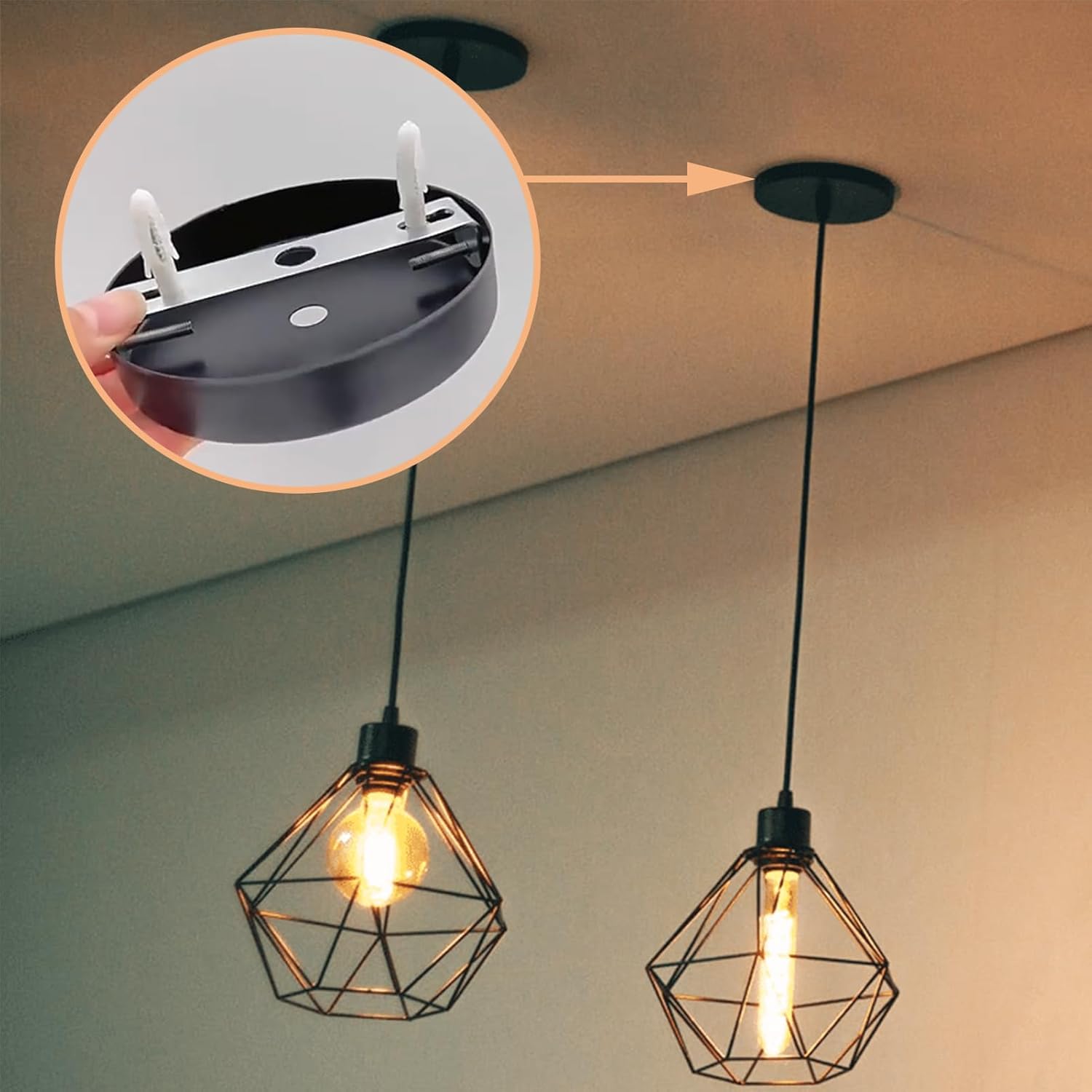 4 Packs Ceiling Light Mounting Bracket 4.13" Light Fixture Mounting Bracket with Screws for Chandelier
