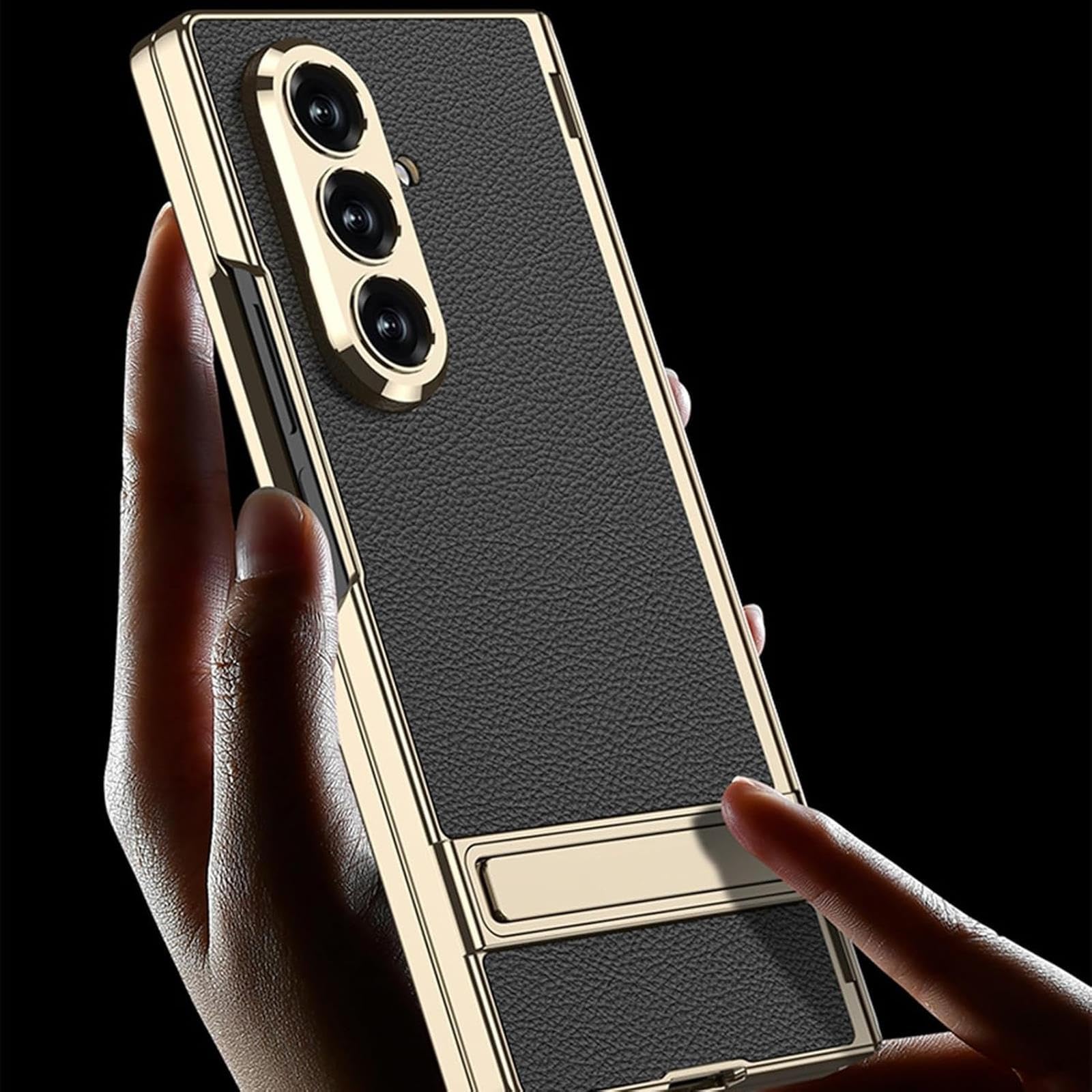 Custodia in pelle placcata for Samsung Galaxy Z Fold 8 Ultra