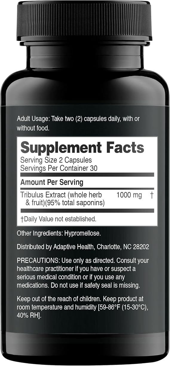 Nugenix Essentials Tribulus Terrestris for Men Extract - 95% Total Saponins, 1000mg High Potency, Extra Strength, 60 Count