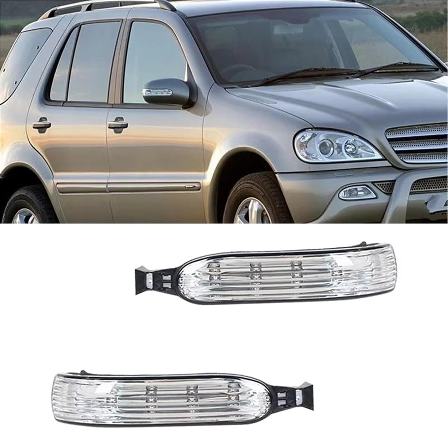 Direction Indicator for Mercedes for Benz W163 ML270 ML230 ML350 ML430 2003-2005 Rear View Mirror Turn Signal Flashing Light Width Turn Signal