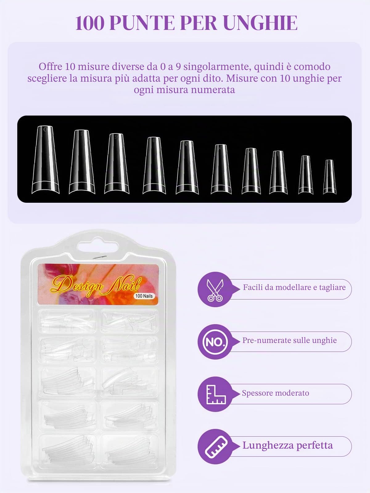 Yokilly Acrilico Per Unghie Kit,Polvere Acrilica Unghie Con Colori Rosa Bianco Trasparenti,100 Pezzi Unghie Finte Professionali In Acrilico Kit Ricostruzione Unghie(Bianco Chiaro Rosa-1)
