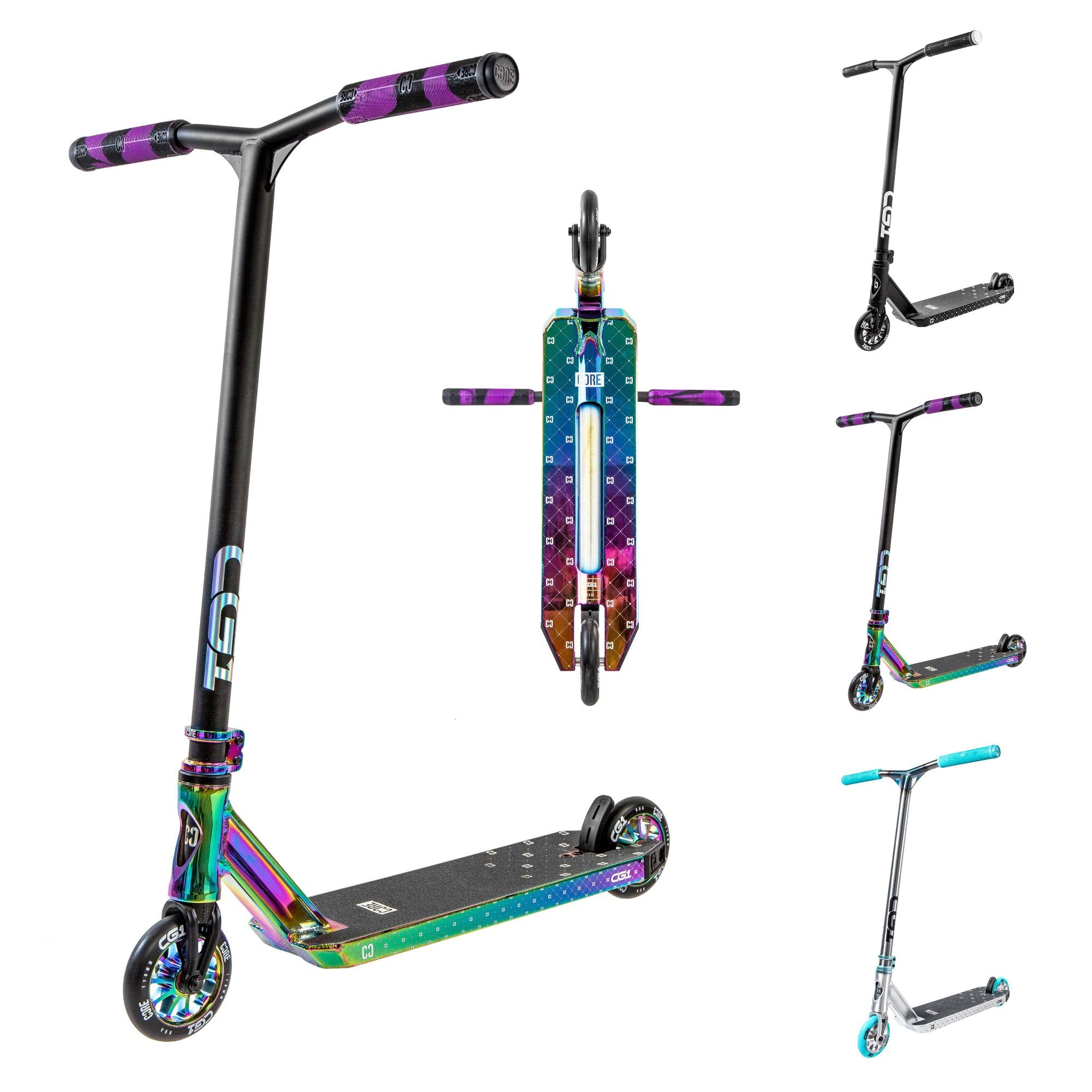 CORE CG1 Trottinette acrobatique – Trottinette acrobatique pour enfants à partir de 8 ans, débutants à avancés avec roues de 110 mm – Trottinettes professionnelles pour adolescents et enfants – Néo