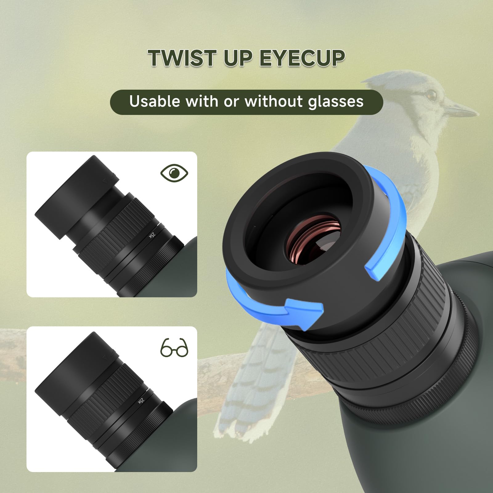 Svbony SV28 25-75x100mm Cannocchiale con Treppiede, Ampio Campo Visivo Immagini Luminose e Chiare, HD Bak4 FMC Telescopio Spotting Scope con Adattatore, per Tiro Bersaglio Osservazione degli Uccelli