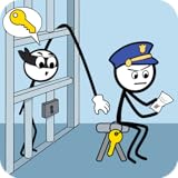 Stretchy Arm Mechanics: Control a comical stickman thief using a simple drag-and-stretch mechanic to reach far-off objects.