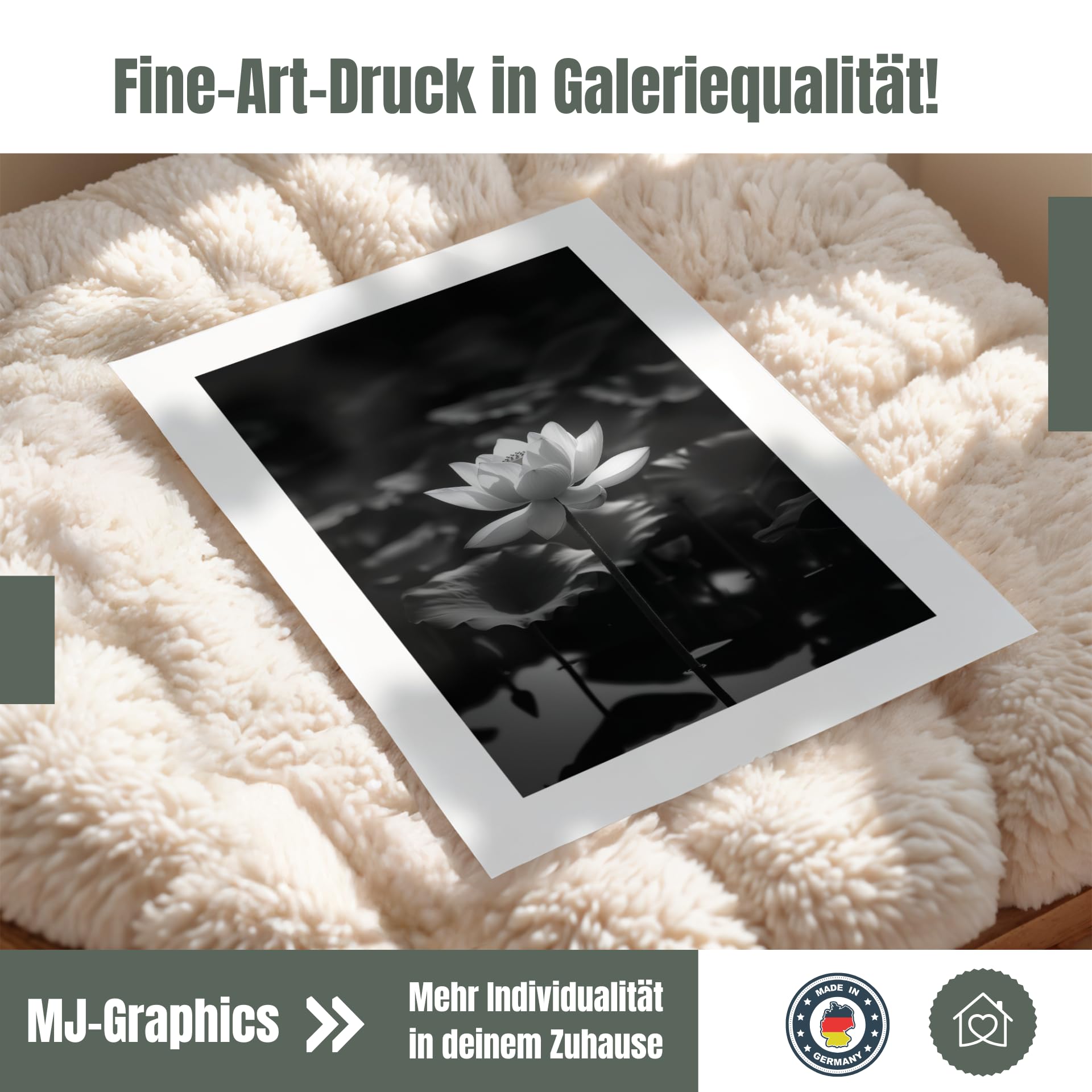 MJ-GRAPHICS® 6er Poster Set Yoga Poster Zen Buddhismus Kunstdruck Namaste Bild Entspannung Wohnzimmer Wandbild Ruhe Bild Entspannung Dekoration Meditation Poster – A2 Ohne Rahmen